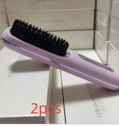 Kabellose 2-in-1 Glättbürste für schnelles Styling