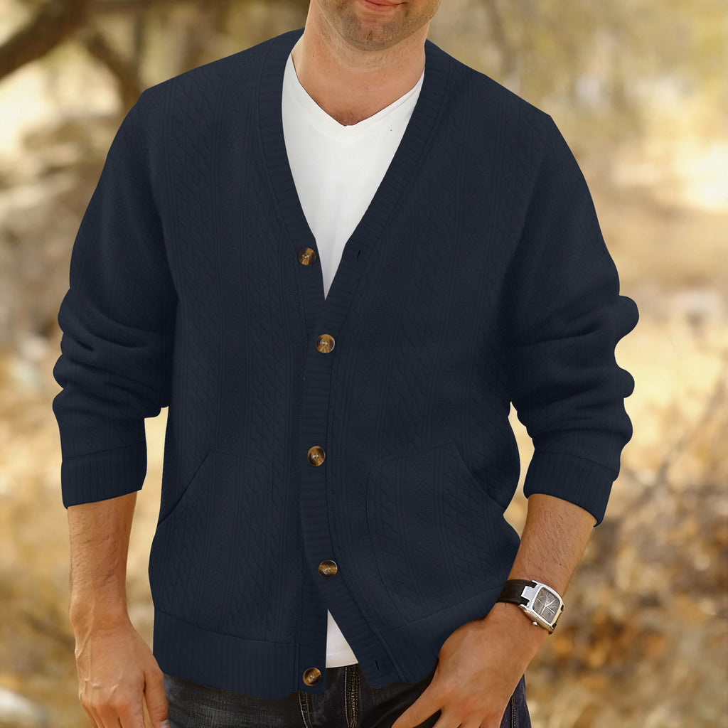Retro Jacquard Cardigan für Herren