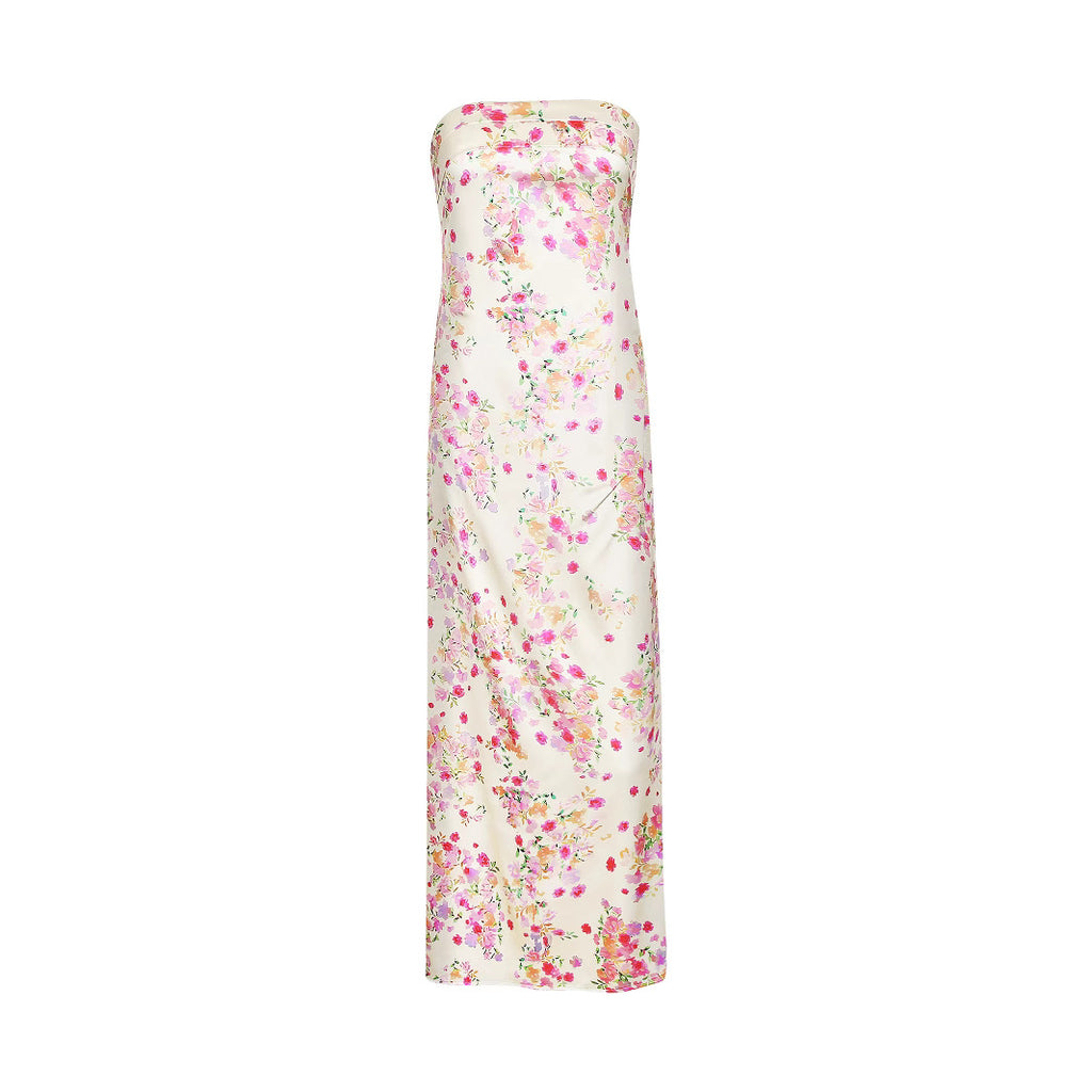Trägerloses A-Linien-Kleid mit Print