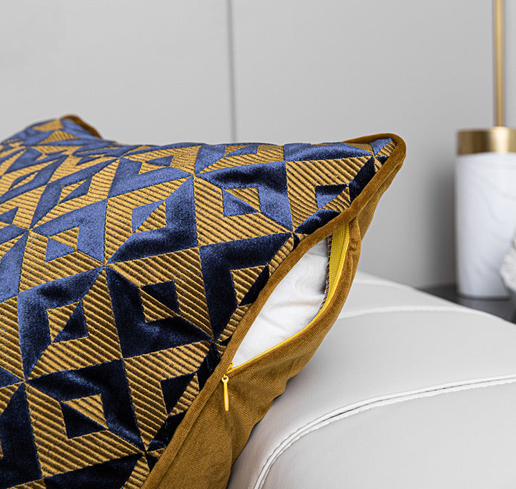 Geometrisches Jacquard Flanell Sofakissen – Bild 9 | LuxeStyle