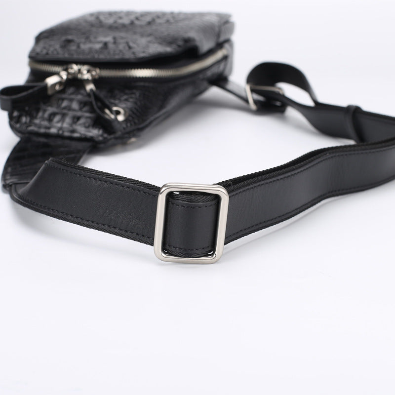 Brusttasche "Krokodil" aus Leder | LuxeStyle
