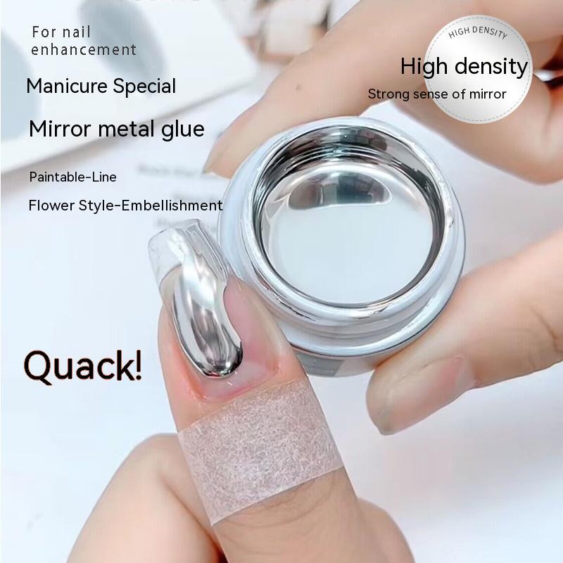 Metallic-Klebergel für French Nails (Gold & Silber)