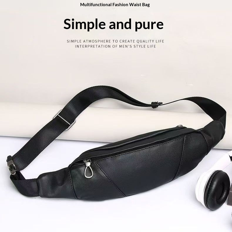 Lässige Reise-Bauchtasche aus Leder für Herren