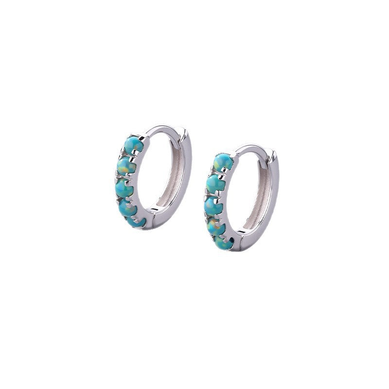 Opal-Ohrclip aus 925er Sterling Silber