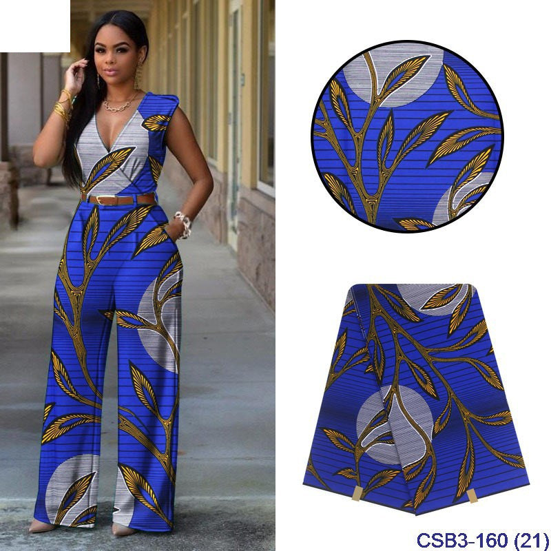 Afrikanischer Baumwoll-Wax-Stoff mit Geometrie-Print – Bild 3 | LuxeStyle