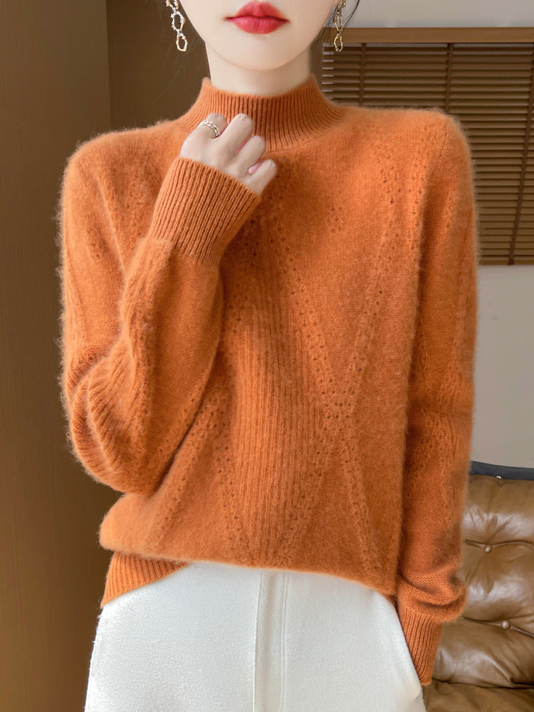 Wollpullover mit hohlgewebtem Design – Bild 11 | LuxeStyle