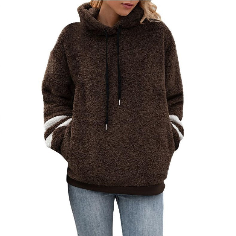 Relaxed-Fit Hoodie «Cosy» – mit Fell-Panel & Kordelzug