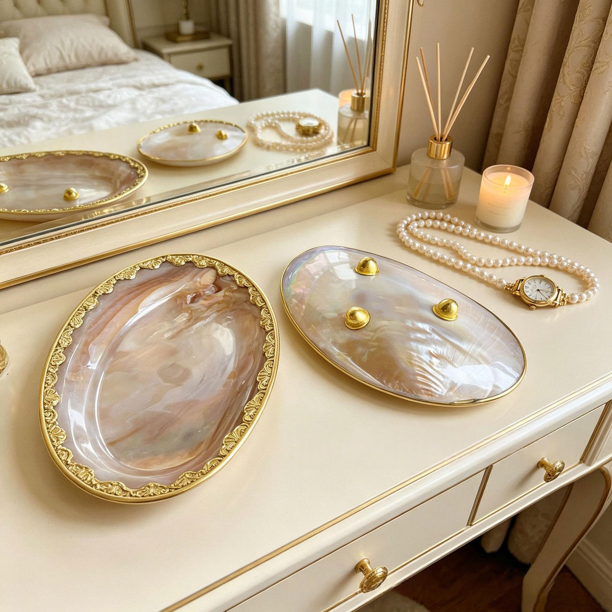 Muschel-Dekotablett für den Schreibtisch – Bild 12 | LuxeStyle