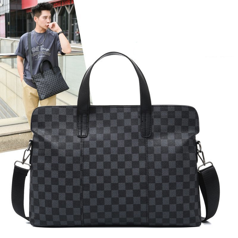Business-Handtasche Plaid mit Reissverschluss – Bild 2 | LuxeStyle
