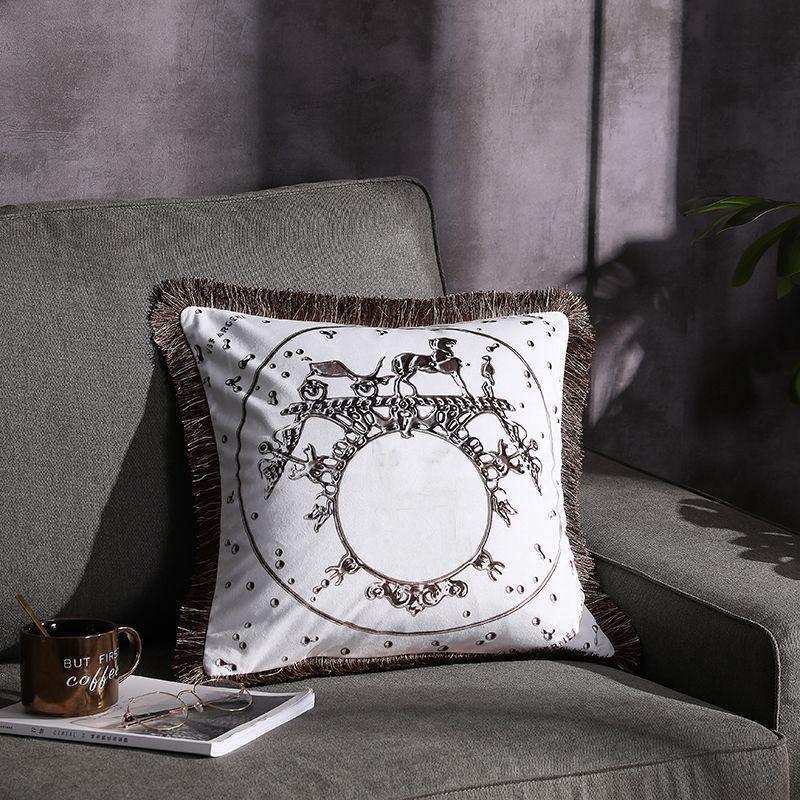 Fransen-Kissen mit doppelseitigem Print – Bild 4 | LuxeStyle