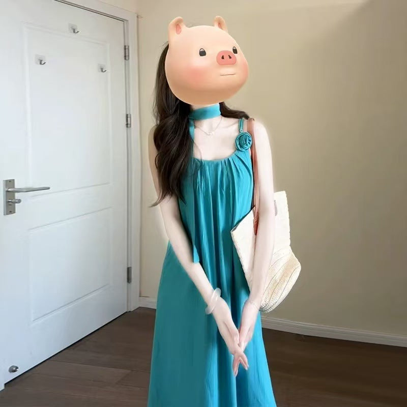 Elegantes langes Kleid im französischen Stil