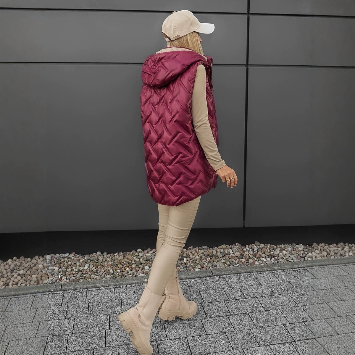 Wintermantel ohne Ärmel, mittellang – Bild 5 | LuxeStyle