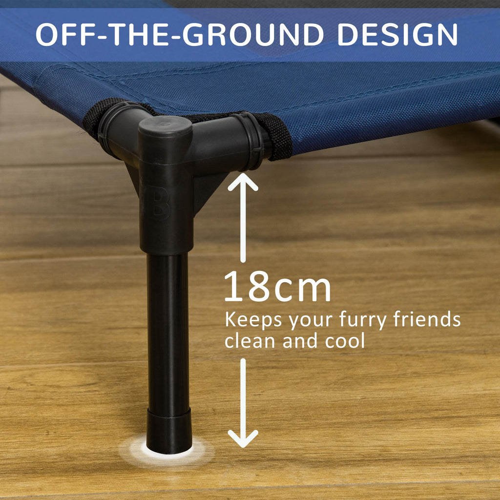 Hundebett «Cooling Cot» mit Netzgewebe – Blau
