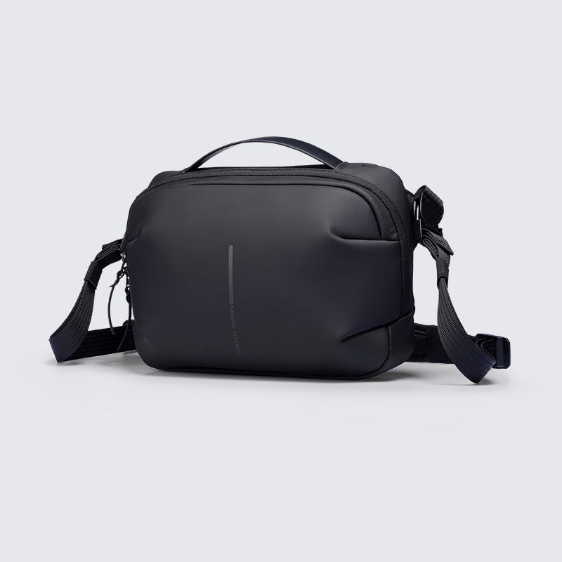 Grosse schwarze Herren-Schultertasche | LuxeStyle