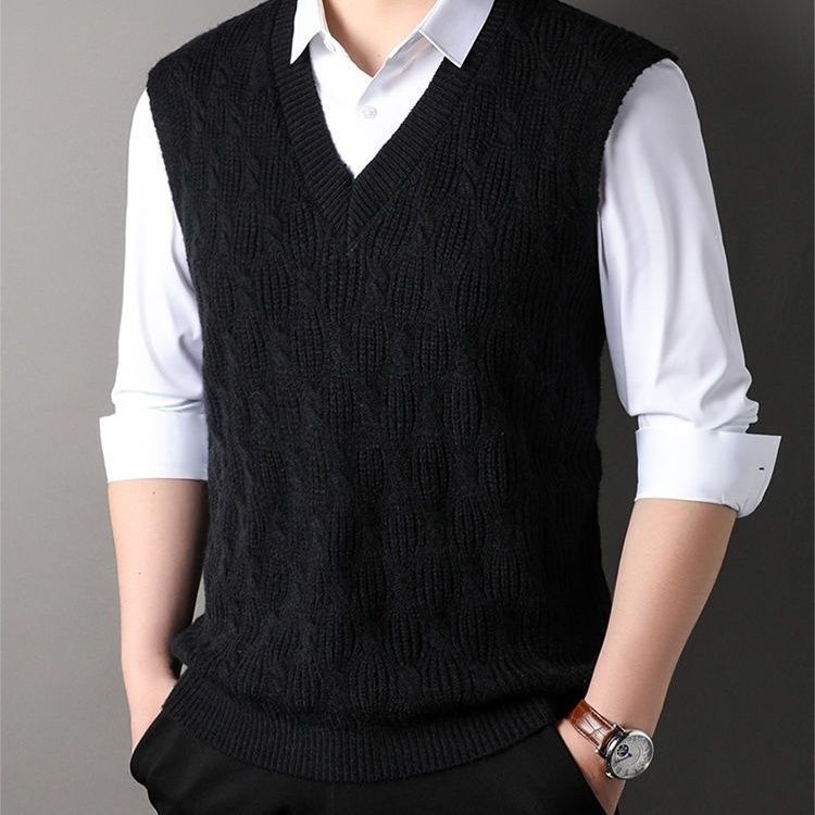 Herren-Weste, gestrickt, sleeveless