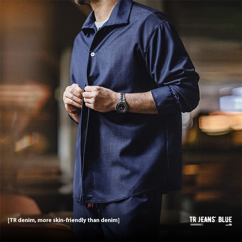 Herren Jeanshemd im American Style – Bild 5 | LuxeStyle