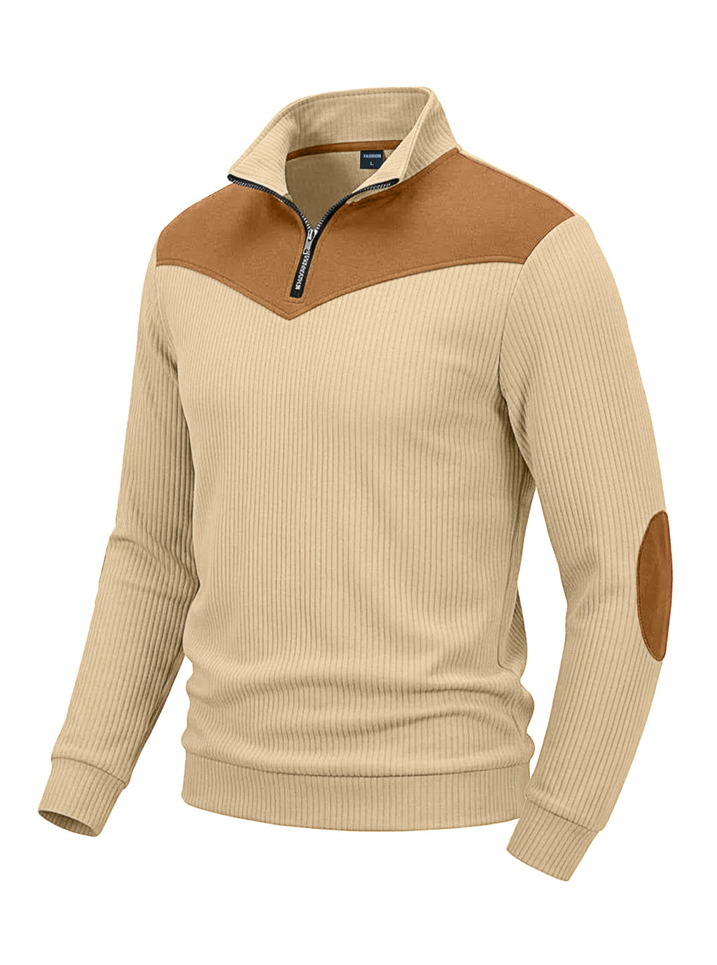 Herren Stehkragen-Sweatshirt Langarm – Bild 4 | LuxeStyle