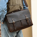 Herren Messenger Umhängetasche aus echtem Leder | LuxeStyle