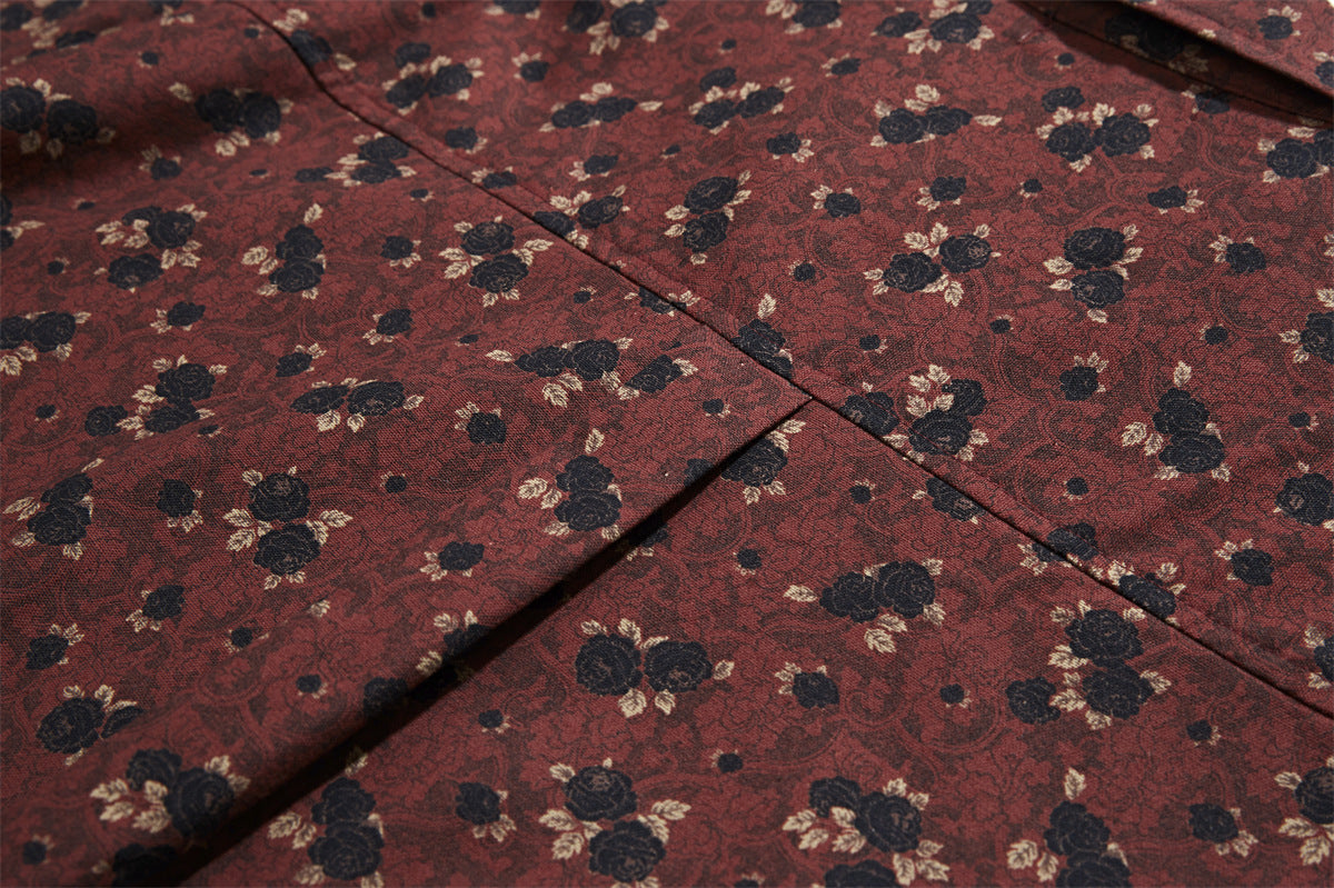 Sommer Shirt Retro Blumenmuster Männer – Bild 4 | LuxeStyle