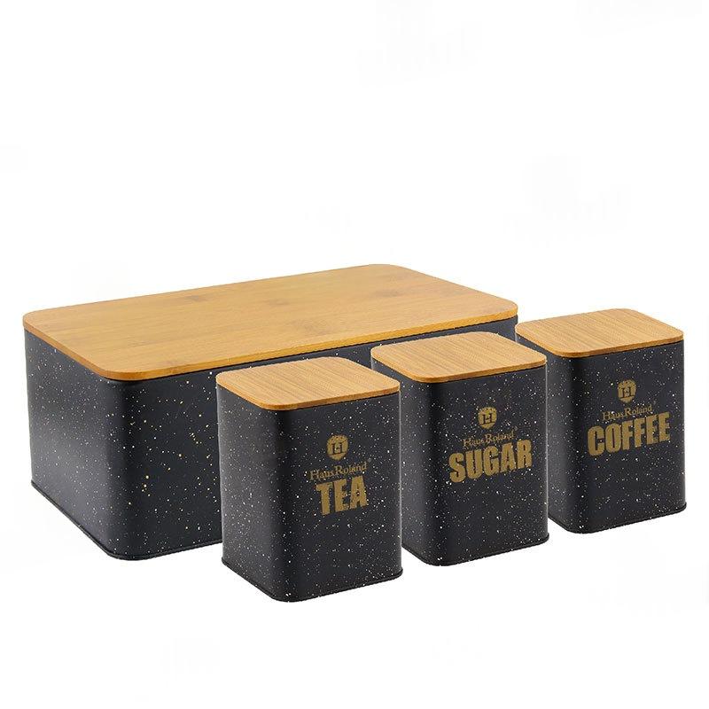 Stahlbox-Set 4er-Set aus Edelstahl, 1–2 Liter
