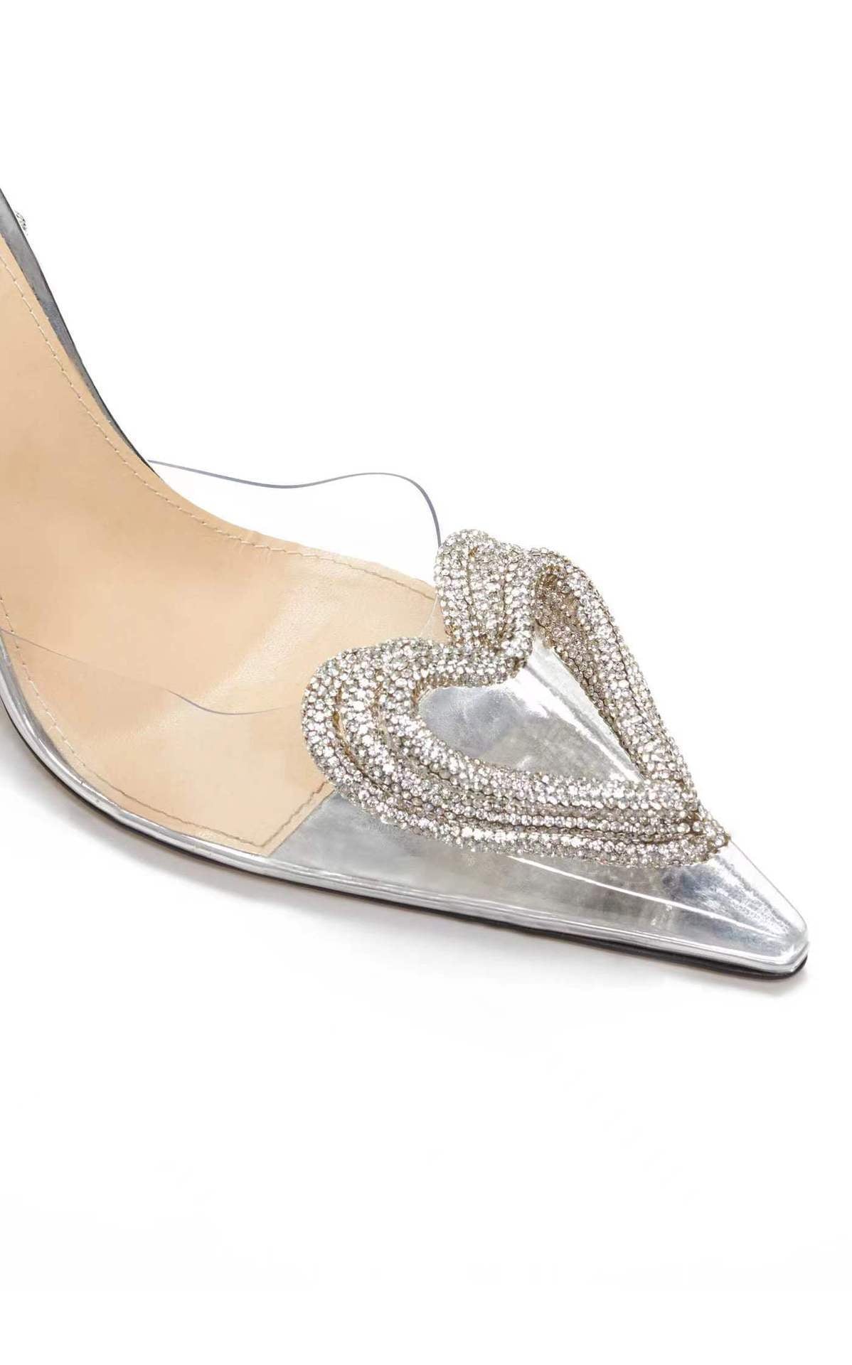 Elegante Herz-Rhinestone-Sandalen | LuxeStyle