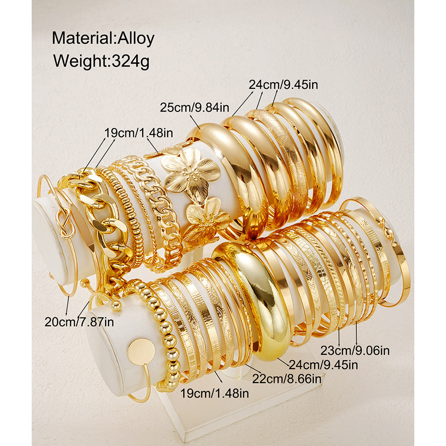 Retro-Armband mit Blumen und runden Perlen