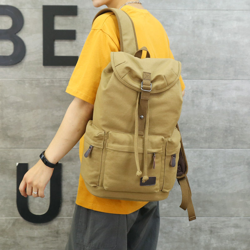 Canvas Rucksack Retro, 30×47×15 cm, 20-35 L – Bild 7 | LuxeStyle