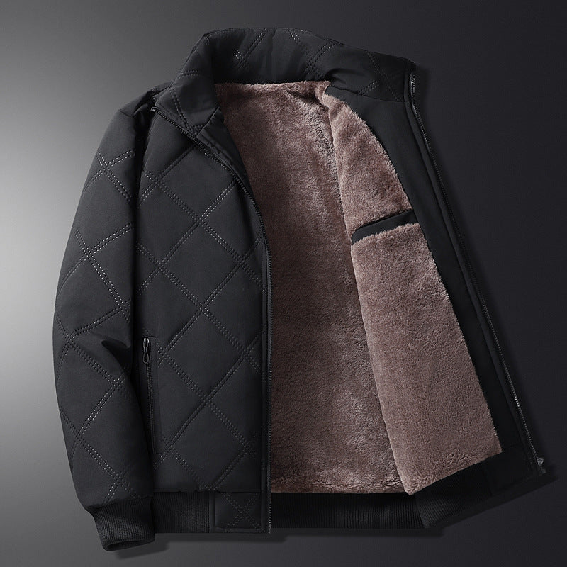 Winddichte Baumwolljacke mit Stehkragen für Herren – Ansicht 3