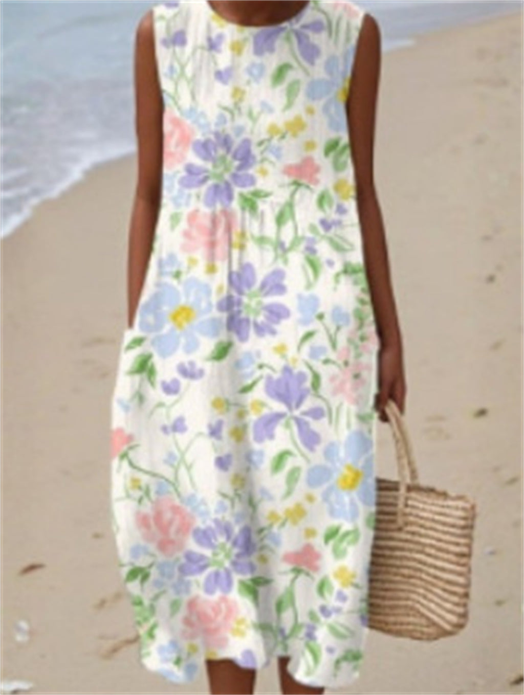 Ärmelloses Casual Maxikleid mit Print – Bild 4 | LuxeStyle
