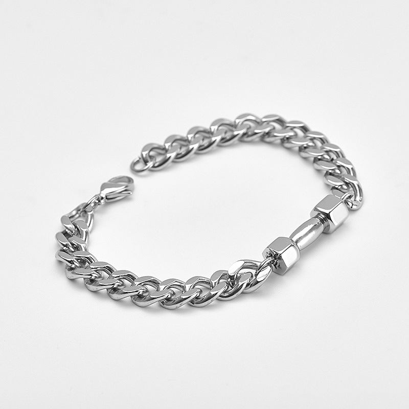 Hantel-Armband aus Titanstahl für Herren – Bild 6 | LuxeStyle