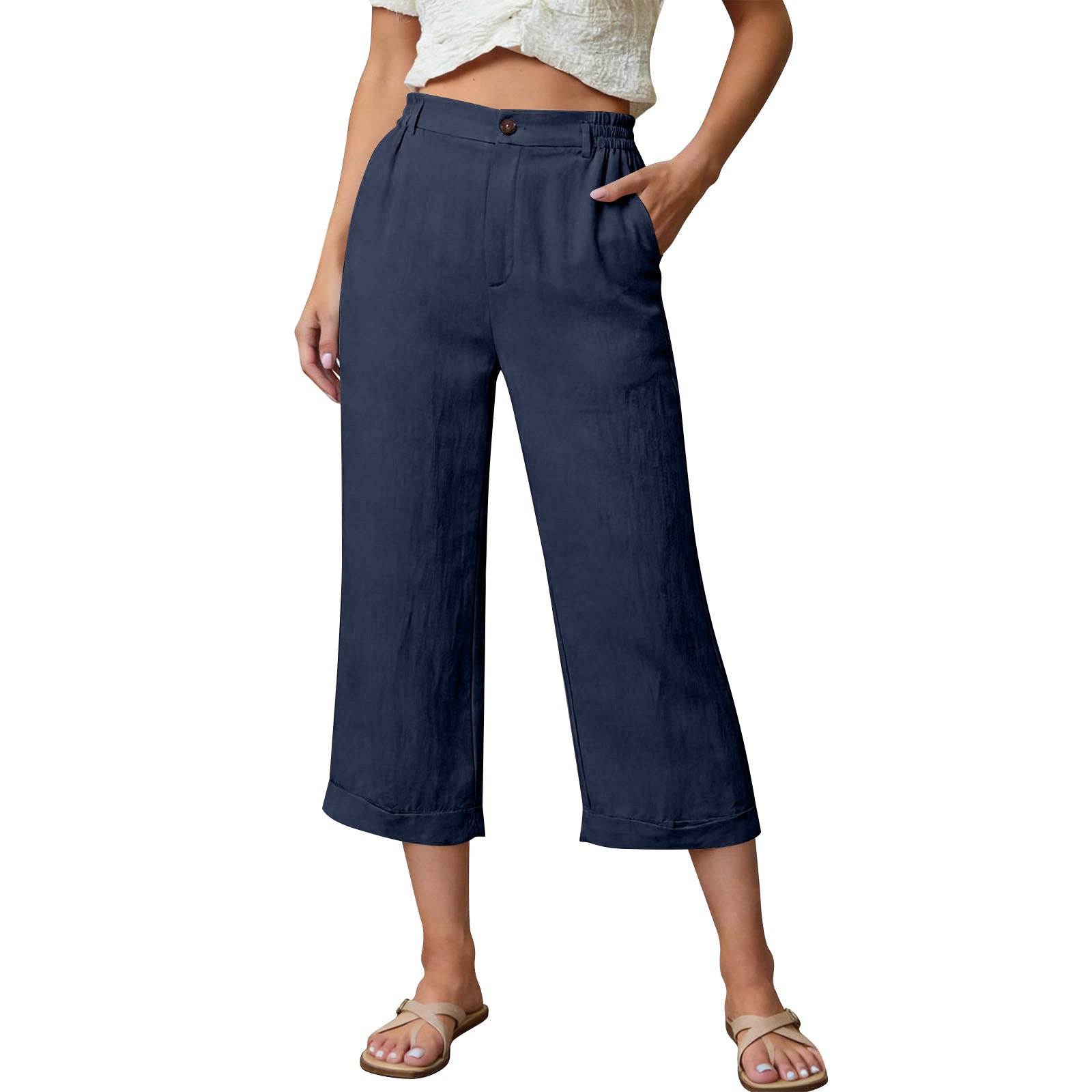 Luftige Caprihose mit Taschen für den Sommer