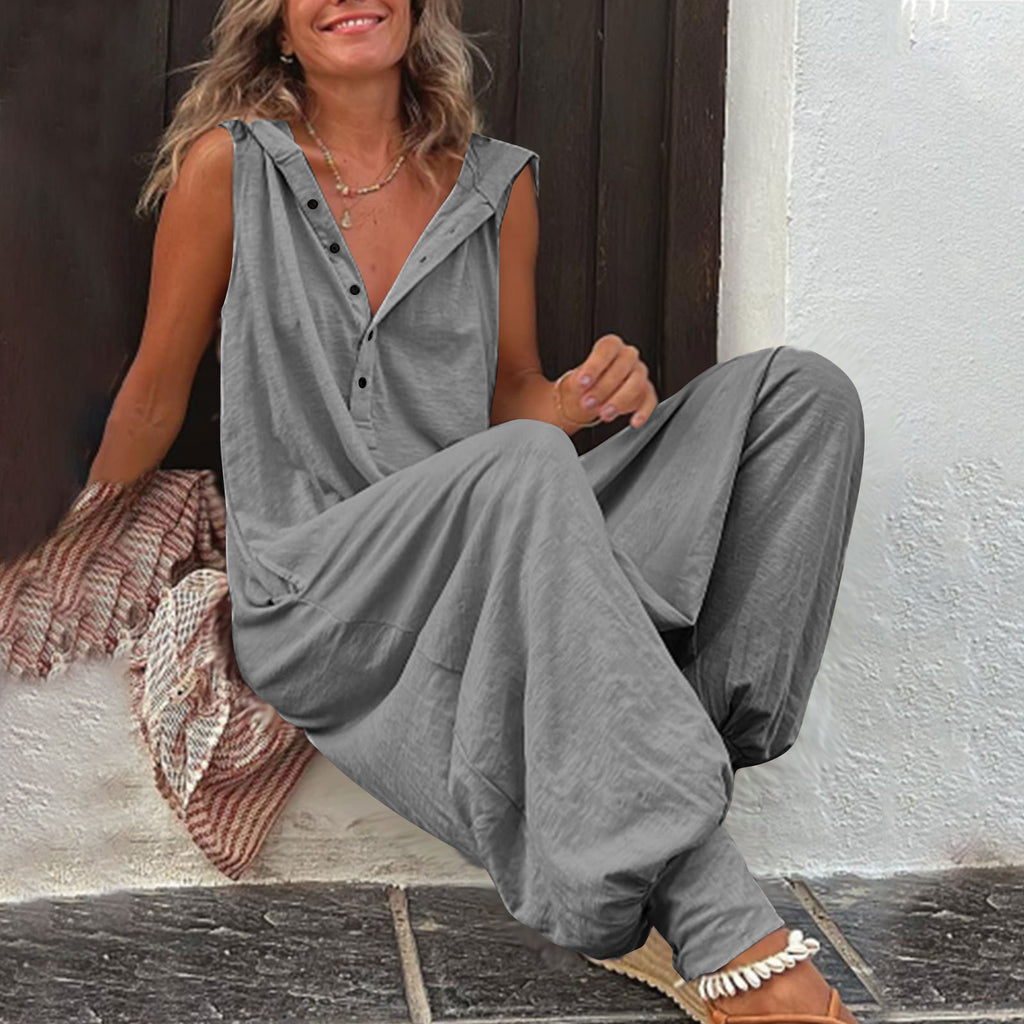 Einheitlicher Jumpsuit mit Kapuze