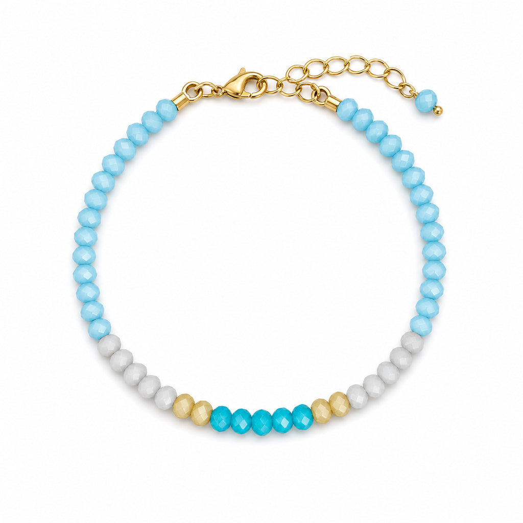Blaue Perlenkette