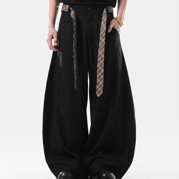 Vintage Relaxed-Fit Stoffhose für Herren