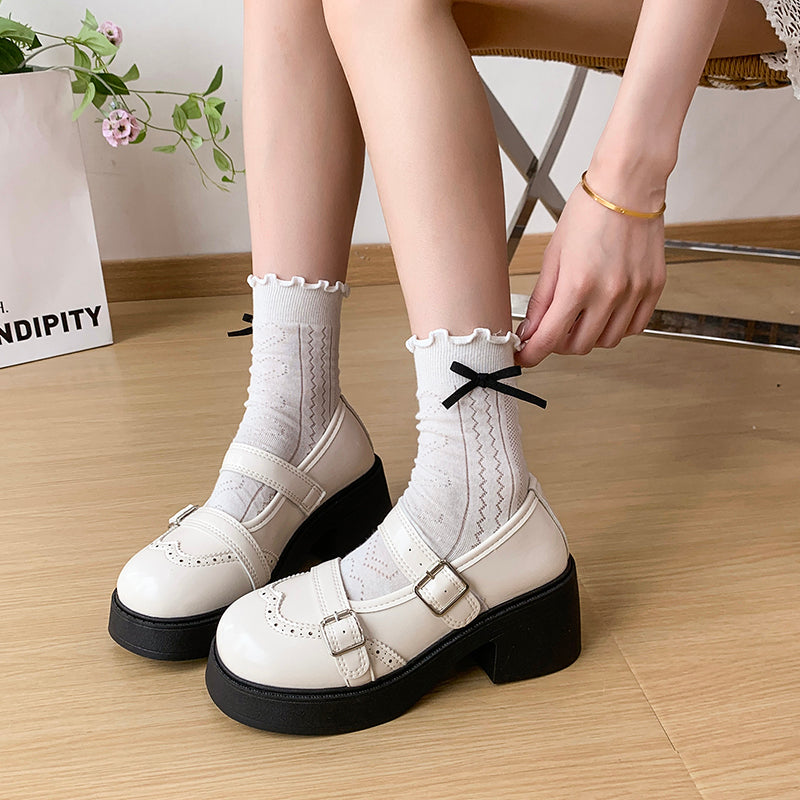Mary Jane Plateau-Schuhe mit Blockabsatz