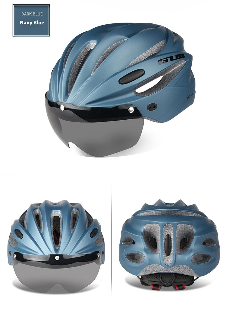 Mountainbike-Helm mit integrierter Brille