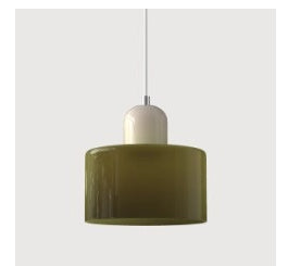 Runde Glas-Pendelleuchte "Cream Wind"