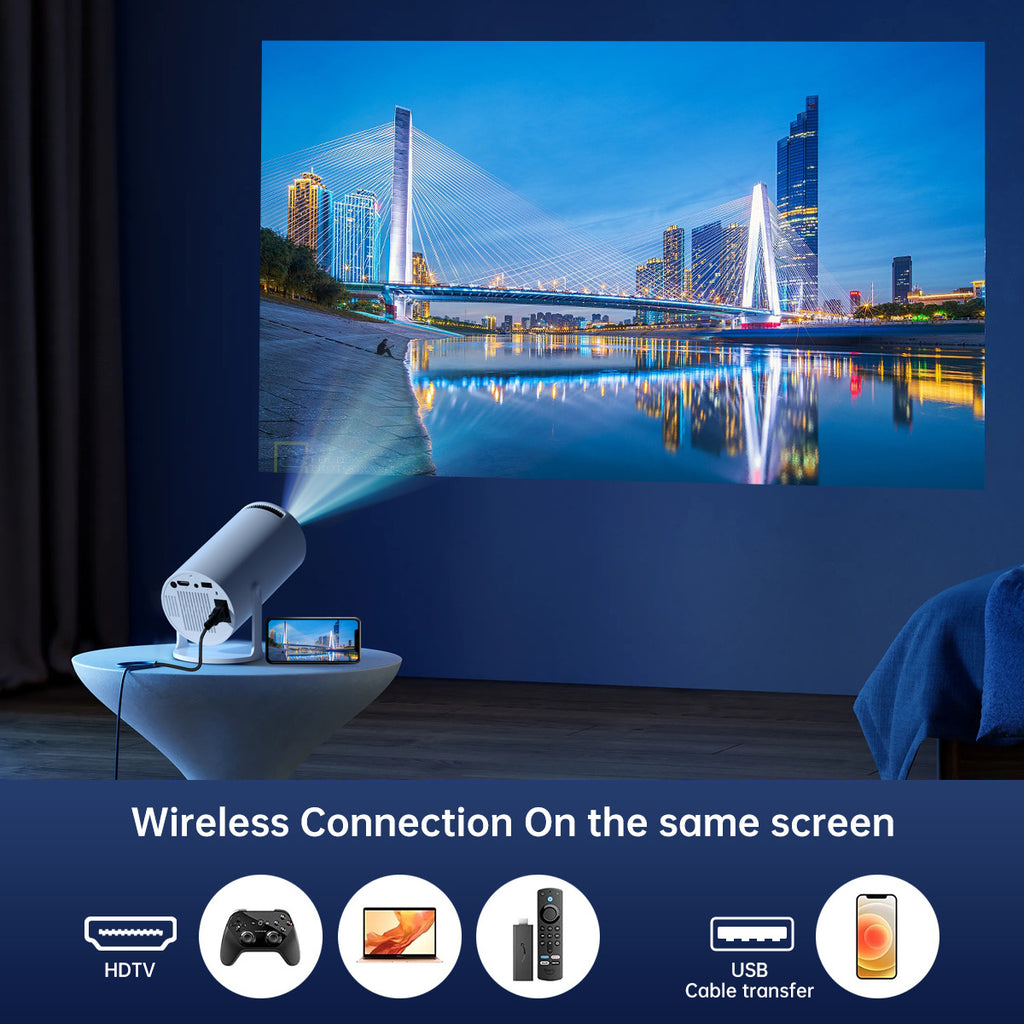 Tragbarer 4K WiFi HD Mini-Projektor