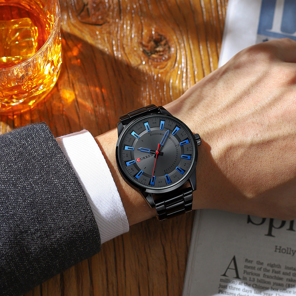 Herren Business-Uhr Quarz mit Stahlarmband | LuxeStyle