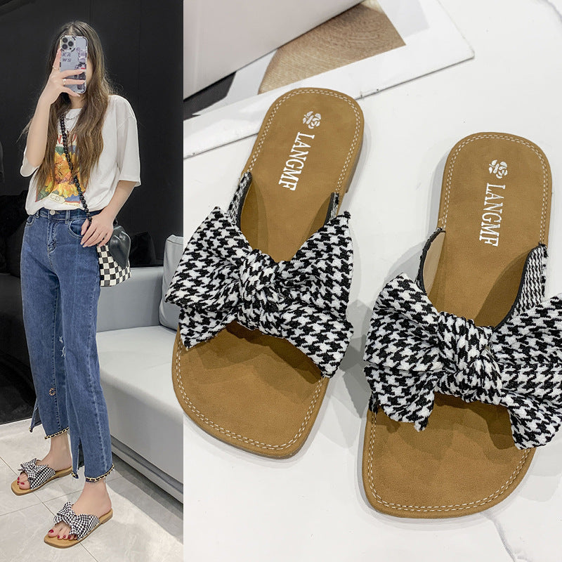 Bowknot Badesandalen mit Schleife, flach, weicher Boden – Bild 2 | LuxeStyle