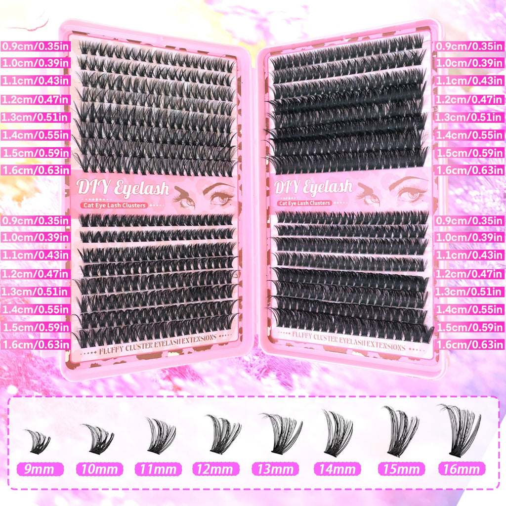 Grosses Wimpern-Set mit 640 Stücken
