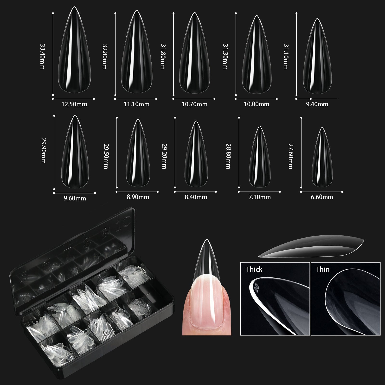 Transparente Nagel-Tips