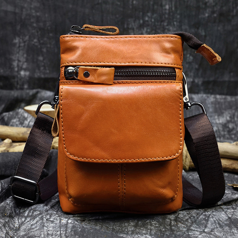 Herren Crazy Horse-Ledergürteltasche