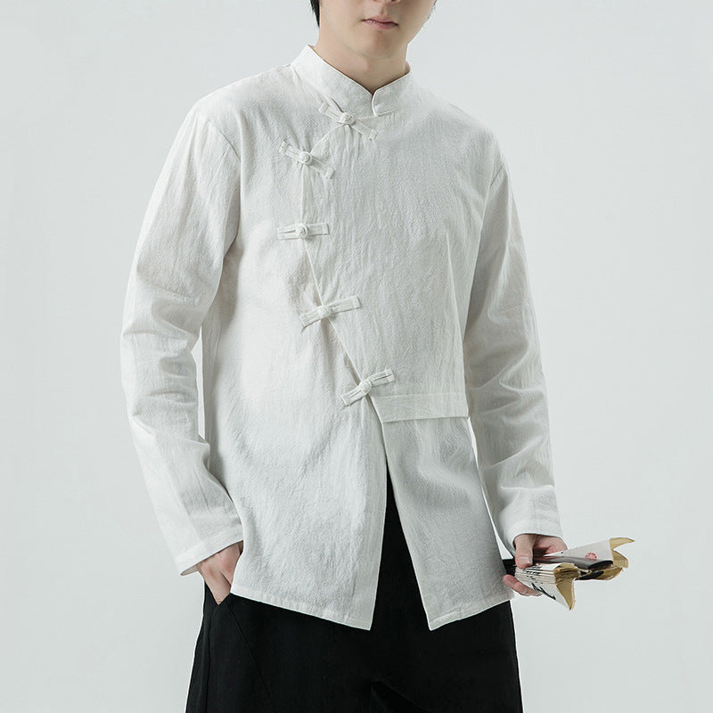 Baumwoll-Leinen Langarmshirt – Bild 2 | LuxeStyle