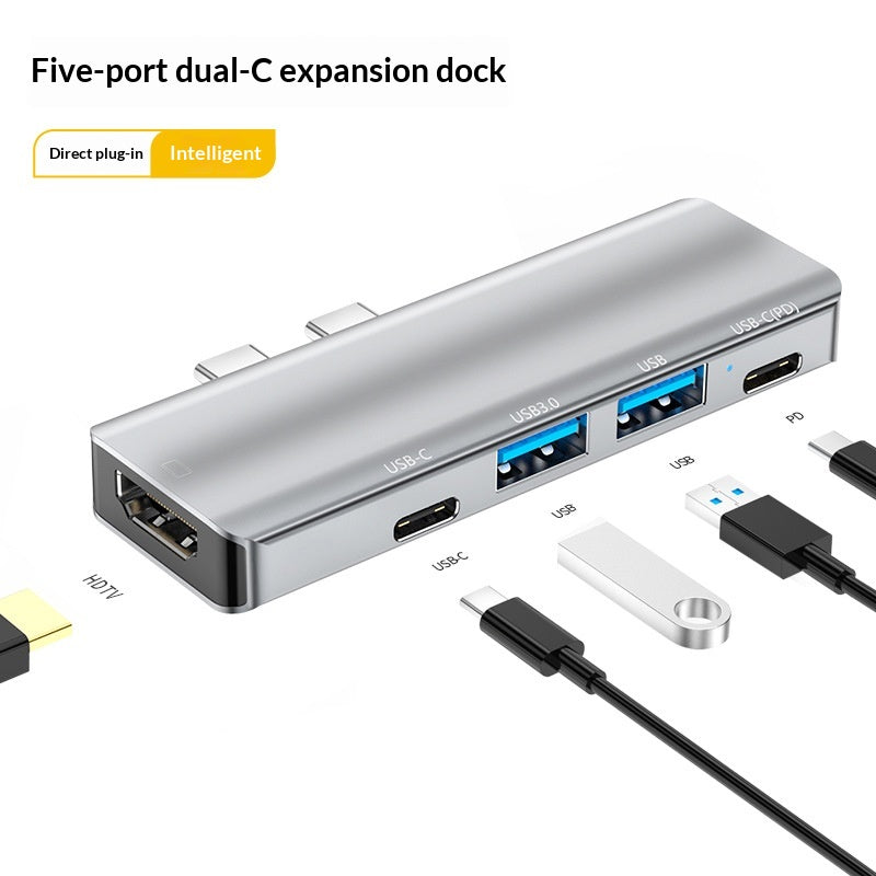 USB-C Docking-Station 6-in-1 · HDMI + USB-Hub