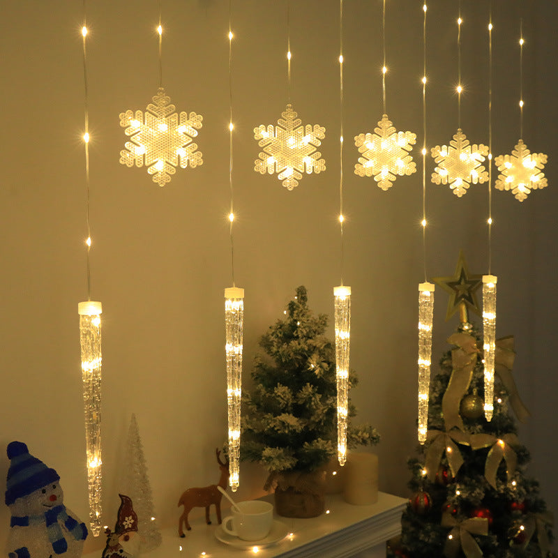 Weihnachtslichtkette mit Schneeflocken und Eiskristallen – Bild 3 | LuxeStyle
