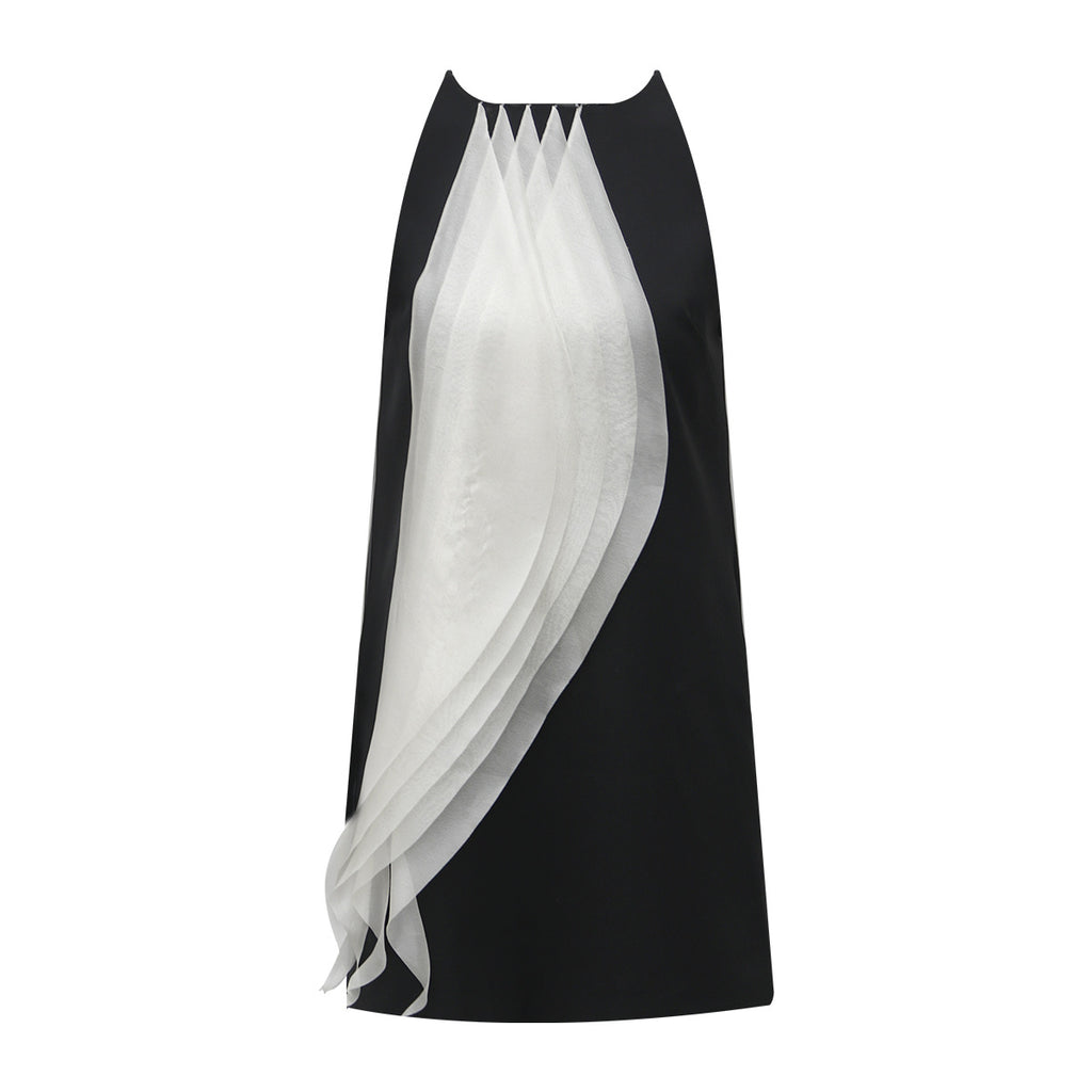 Ärmelloses Casual Patchwork-Kleid für Damen