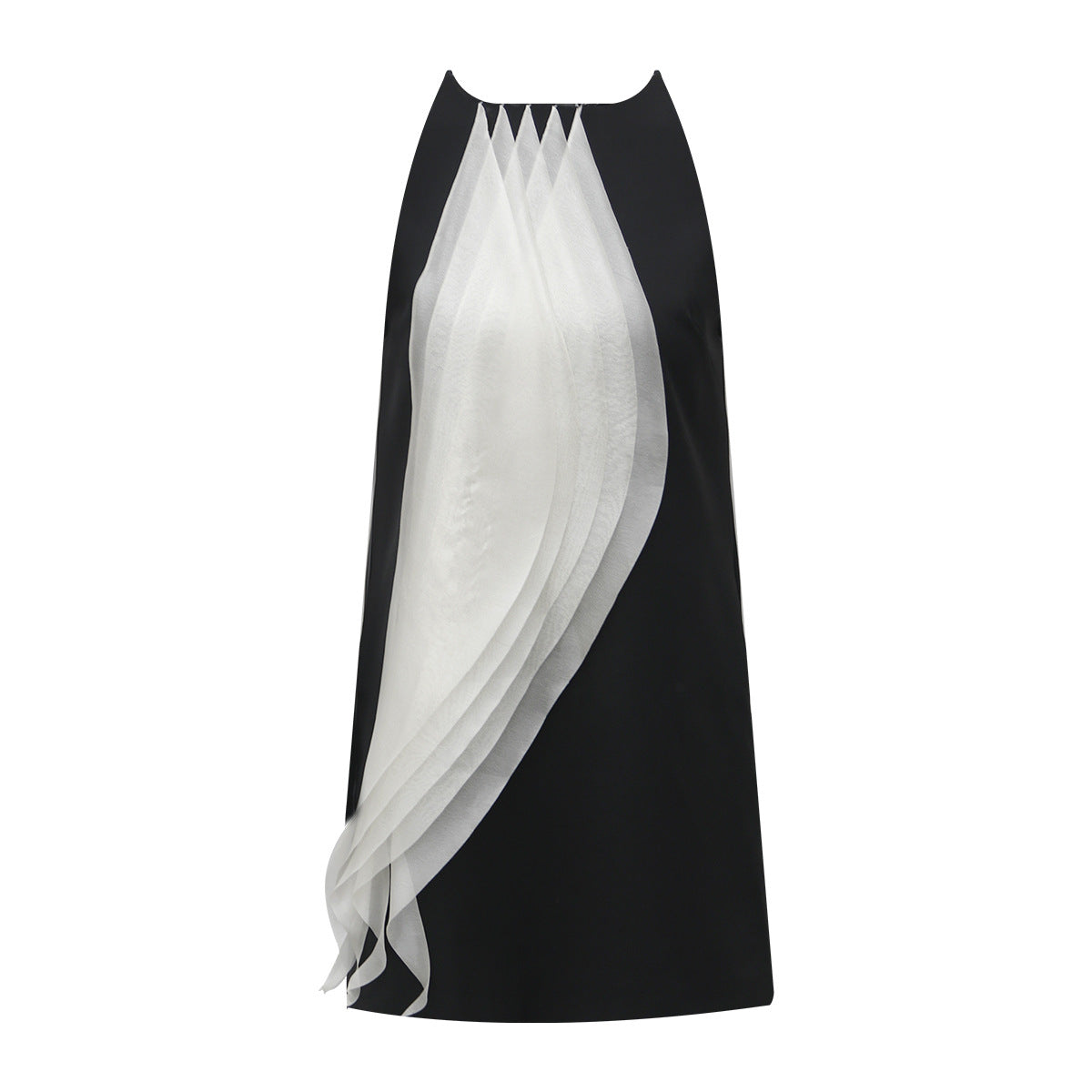 Ärmelloses Casual Patchwork-Kleid für Damen