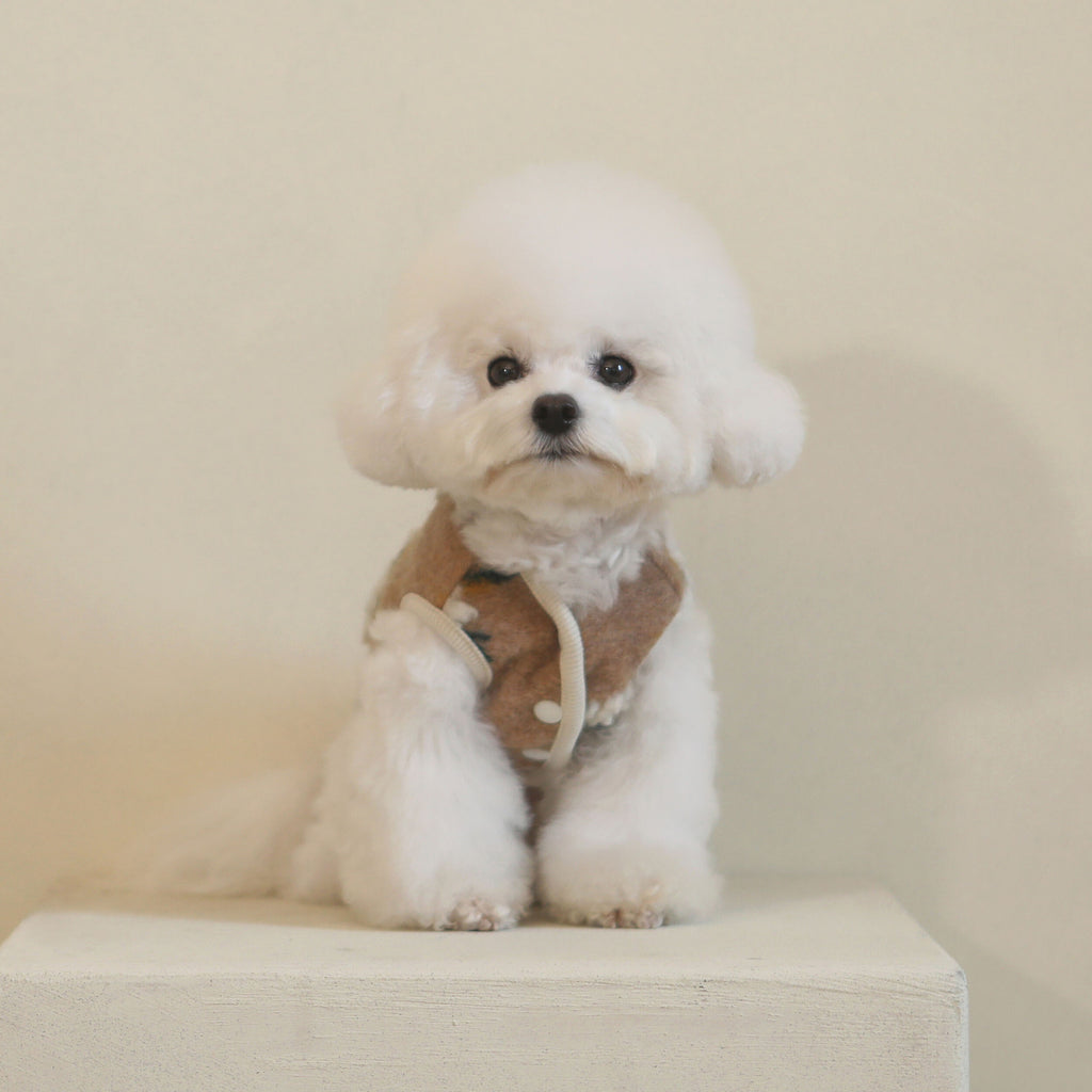 Hundestrickpullover aus Polyester mit Blumenmuster – Bild 5 | LuxeStyle