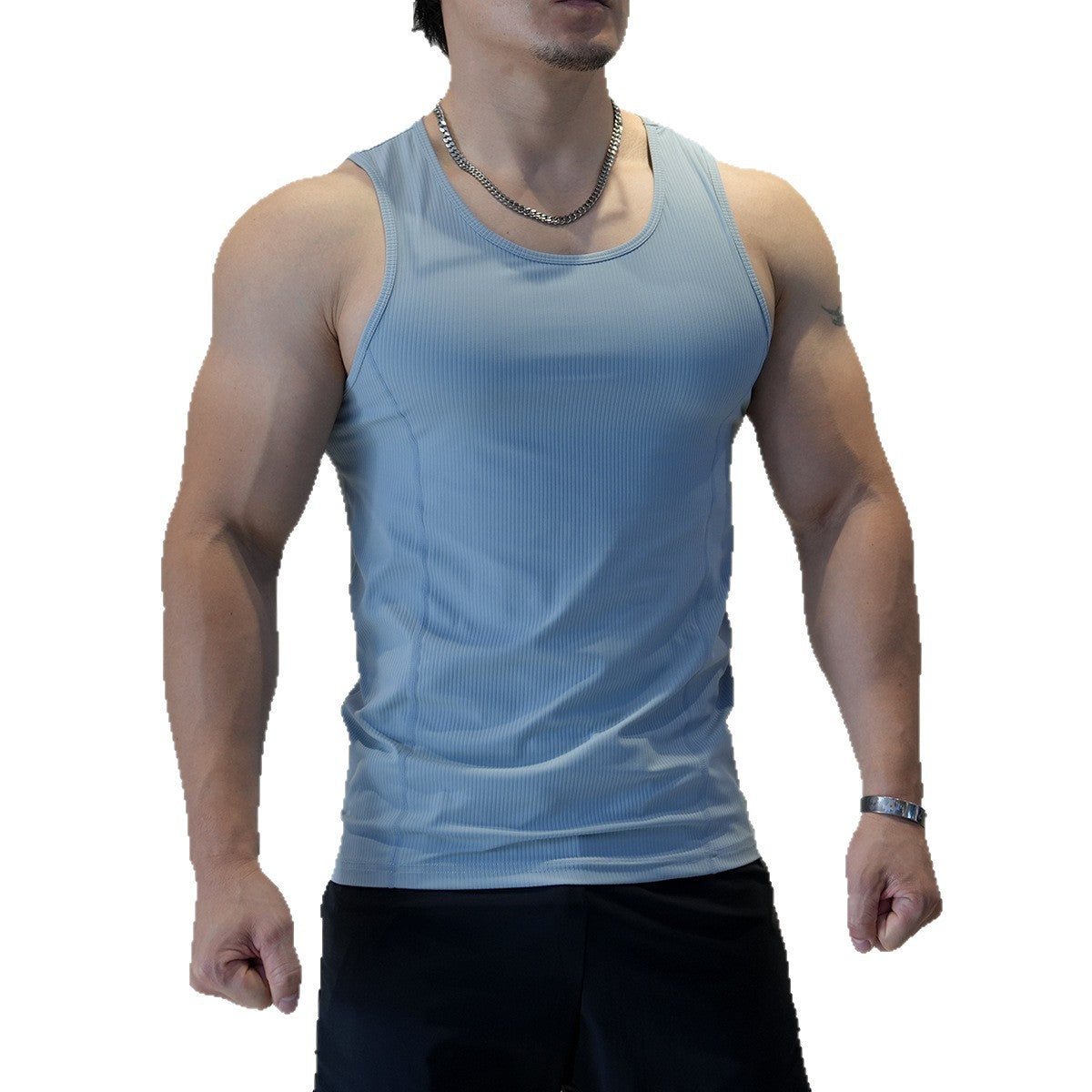 Geripptes Quick-Dry Tank Top für Herren